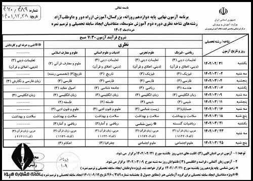 اطلاعیه ترمیم معدل درس زمین شناسی